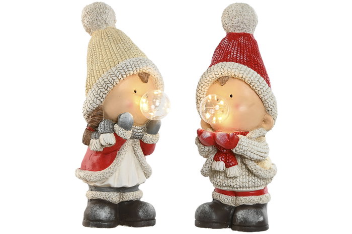 DKD Home Decor Figura Navidad Tradicional Beige Rojo 22 x 45 x 16.5 cm (2 Unidades) DKD Home Decor Figura Navidad Tradicional Beige Rojo 22 x 45 x 16.5 cm (2 Unidades)