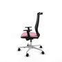 PIQUERAS Y CRESPO Silla de oficina Mardos con mecanismo Sincro/Traslack Rosa y Negro