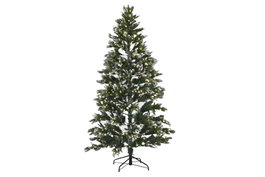 DKD Home Decor Árbol de Navidad con LED Nevado de 210 cm