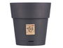 Stefanplast Maceta Plástico Ethica 25 cm Antracita con Reserva de Agua 7.5L Fabricada con 100% Plástico Reciclado (Set de 6)