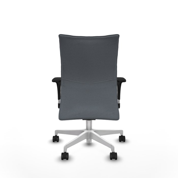 PIQUERAS Y CRESPO Silla Albacete confidente Gris con mecanismo Sincro y base blanca PIQUERAS Y CRESPO Silla Albacete confidente Gris con mecanismo Sincro y base blanca