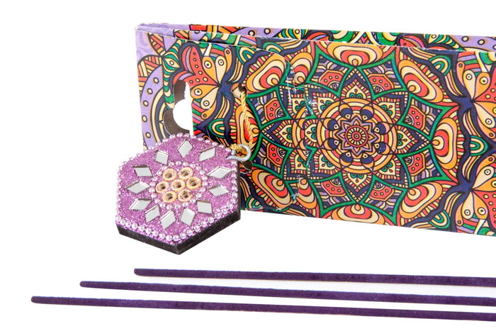 DKD Home Decor Set de 40 Varillas de Incienso con Soporte Mandala Color DKD Home Decor Set de 40 Varillas de Incienso con Soporte Mandala Color