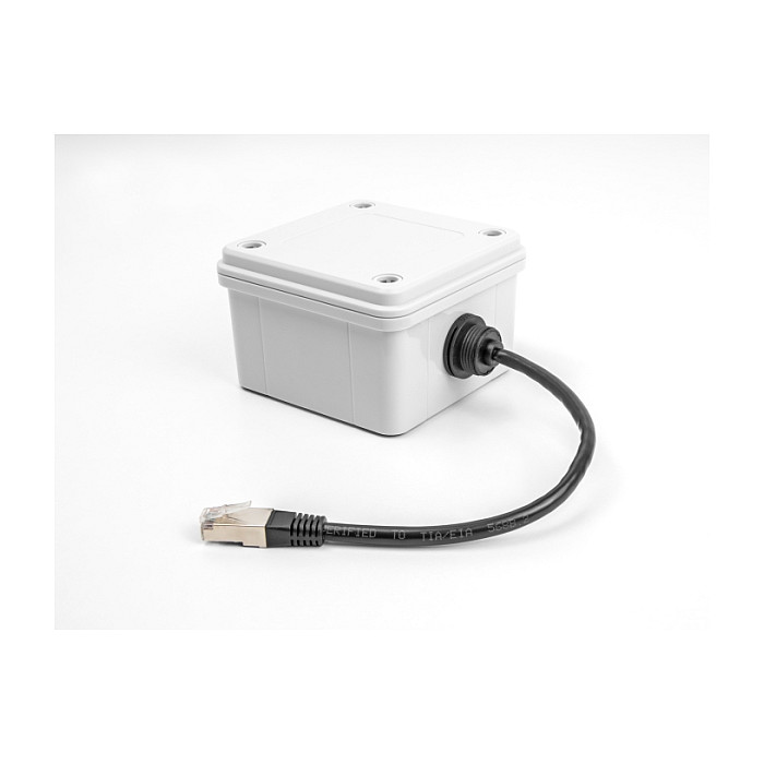 DeLOCK Cable de red RJ45 macho a hembra Cat.6A con rosca M20 e IP68, 25 cm, Negro