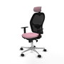 PIQUERAS Y CRESPO Silla de oficina Jorquera Rosa y Negro