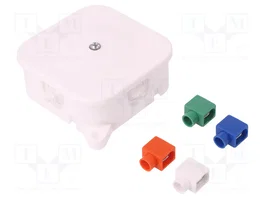 ELEKTRO-PLAST NASIELSK Caja de conexiones blanca con soportes