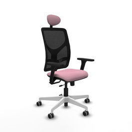 PIQUERAS Y CRESPO Silla de oficina Motilla con mecanismo Sincro/Traslack Rosa