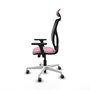 PIQUERAS Y CRESPO Silla de oficina Motilla con mecanismo Sincro/Traslack Rosa