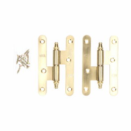 Edm Pernio con remate modelo PN03 izquierda, acero latón satinado, 100 x 58 mm