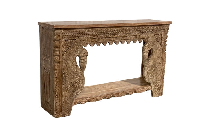 DKD Home Decor Consola Item Home Natural 148 x 38 x 91 cm Teca y Mango