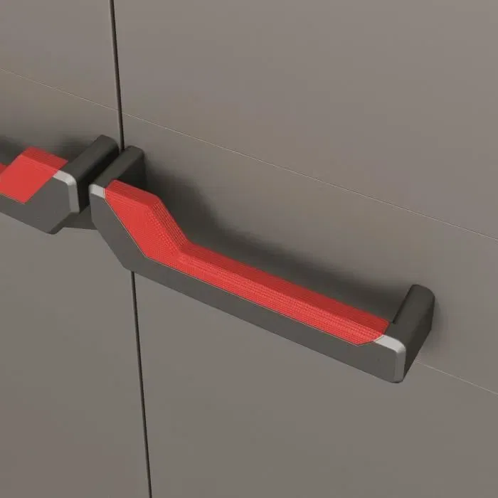 Keter Mueble Bajo Stilo Gris / Negro / Rojo 68 x 39 x 90 cm KET8013183115968