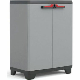 Keter Mueble Bajo Stilo, Gris/Negro/Rojo, 68 x 39 x 90 cm
