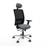 PIQUERAS Y CRESPO Silla de oficina Zulema con mecanismo Sincro/Traslack, Gris y Negro