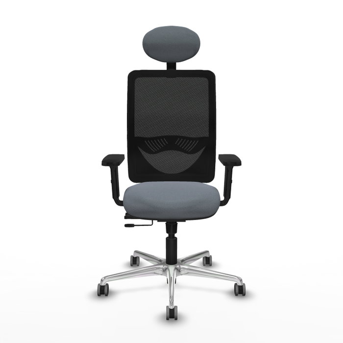 PIQUERAS Y CRESPO Silla de oficina Zulema con mecanismo Sincro/Traslack, Gris y Negro