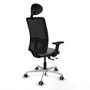 PIQUERAS Y CRESPO Silla de oficina Zulema con mecanismo Sincro/Traslack, Gris y Negro