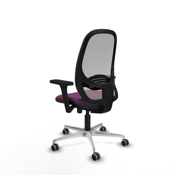 PIQUERAS Y CRESPO Silla de oficina Cilanco con mecanismo Sincro/Traslack, Morado y Gris