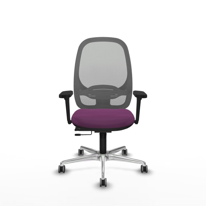 PIQUERAS Y CRESPO Silla de oficina Cilanco con mecanismo Sincro/Traslack, Morado y Gris