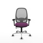 PIQUERAS Y CRESPO Silla de oficina Cilanco con mecanismo Sincro/Traslack, Morado y Gris