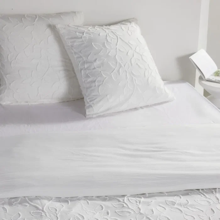 Today Essential Juego de Cama 2 Personas, 220 x 240 cm, Efecto Capitoné Floral Blanco, TOD3574641307523