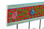 DKD Home Decor Perchero de Pared Estilo Indio Multicolor Blanco Mango y Cerámica Pintado a Mano 2 Unidades 5 x 17.5 x 48.5 cm