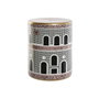 DKD Home Decor Mesita Auxiliar de Porcelana con Puertas JING DOOR