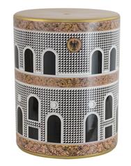 DKD Home Decor Mesita Auxiliar de Porcelana con Puertas JING DOOR
