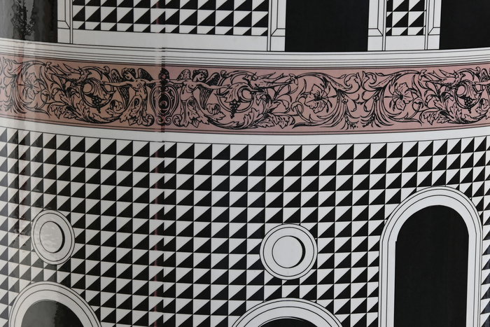 DKD Home Decor Mesita Auxiliar Jing door Multicolor Blanco Porcelana 33 x 42.5 x 33 cm