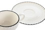 DKD Home Decor Conjunto de Taza y Platillo de Porcelana Blanco Lovin White 24