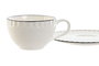 DKD Home Decor Conjunto de Taza y Platillo de Porcelana Blanco Lovin White 24
