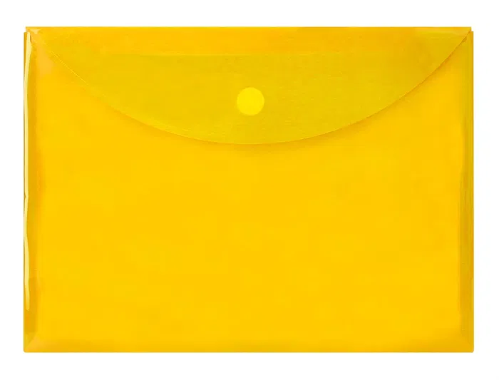Liderpapel Carpeta Dossier A4 Cierre Velcro Amarilla Polipropileno 180 Micras