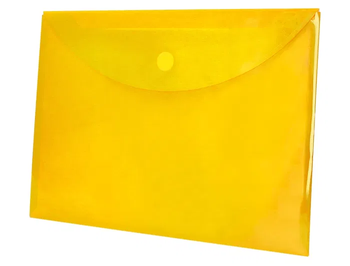 Liderpapel Carpeta Dossier A4 Cierre Velcro Amarilla Polipropileno 180 Micras