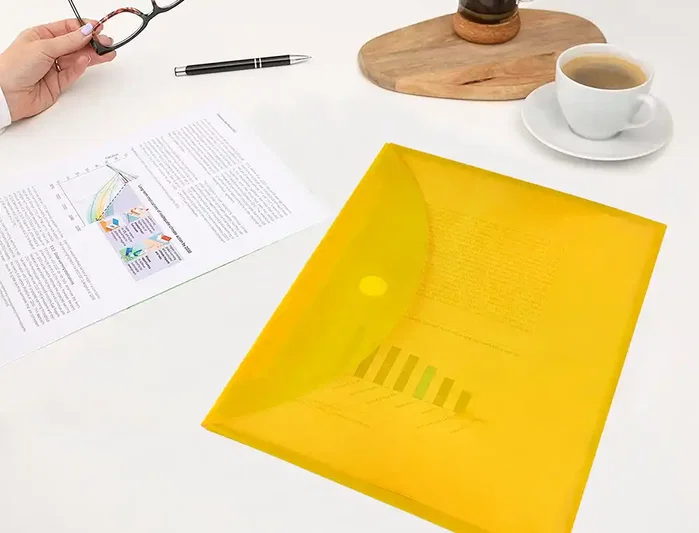 Liderpapel Carpeta dossier A4 con cierre de velcro amarilla