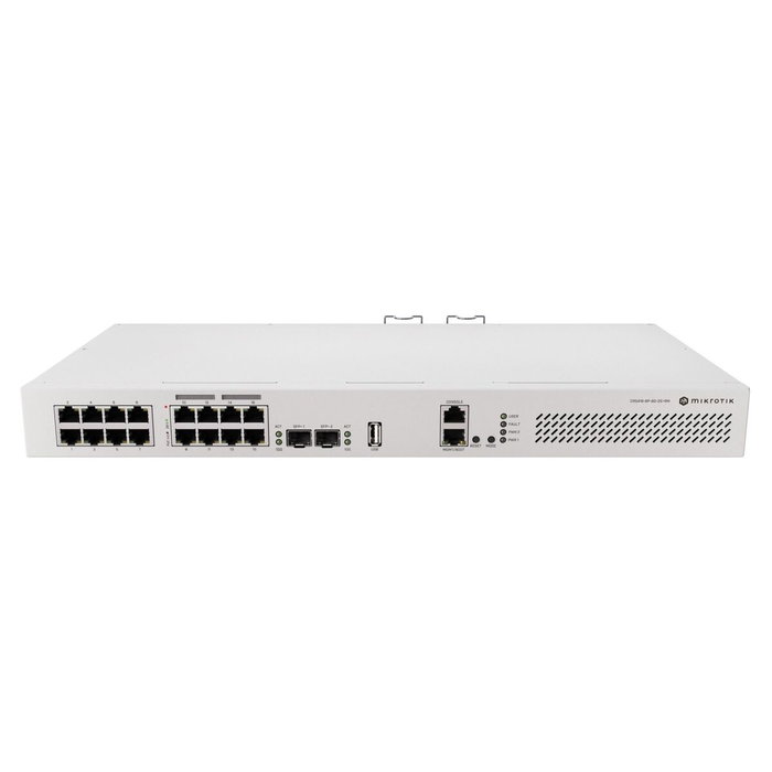 MikroTik CRS418-8P-8G-2S+RM Cloud Router/Switch con 17 puertos PoE y 2x 10G SFP+