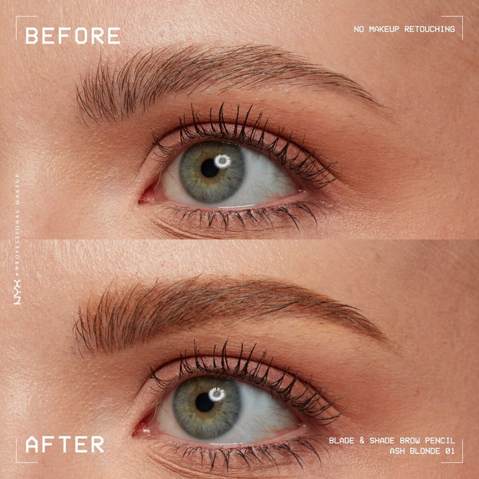 Nyx Professional Make Up BLADE & SHADE NANO lápiz de cejas #01-Ash Blonde