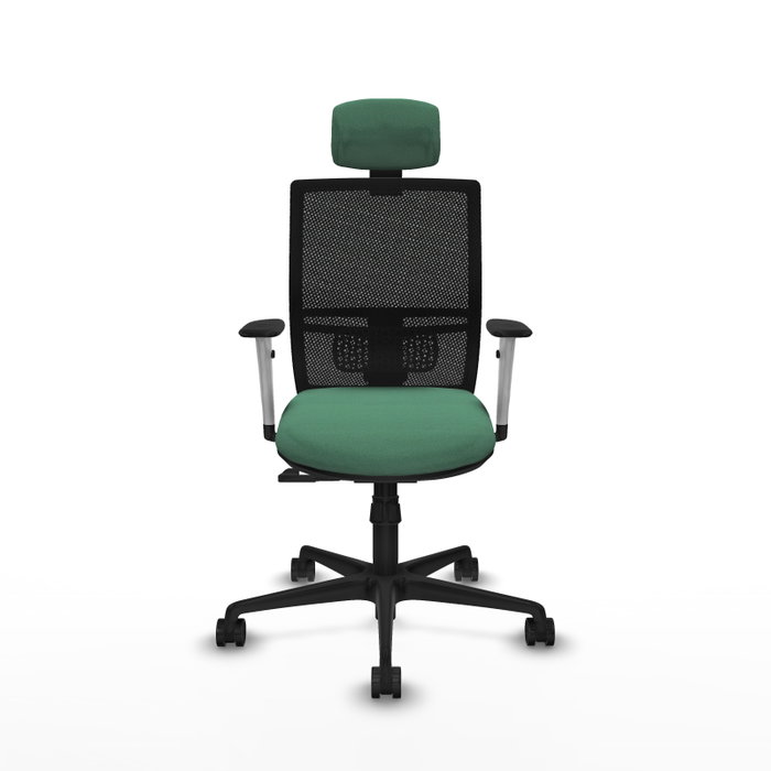 PIQUERAS Y CRESPO Silla de oficina Yunquera Verde esmeralda con mecanismo Sincro