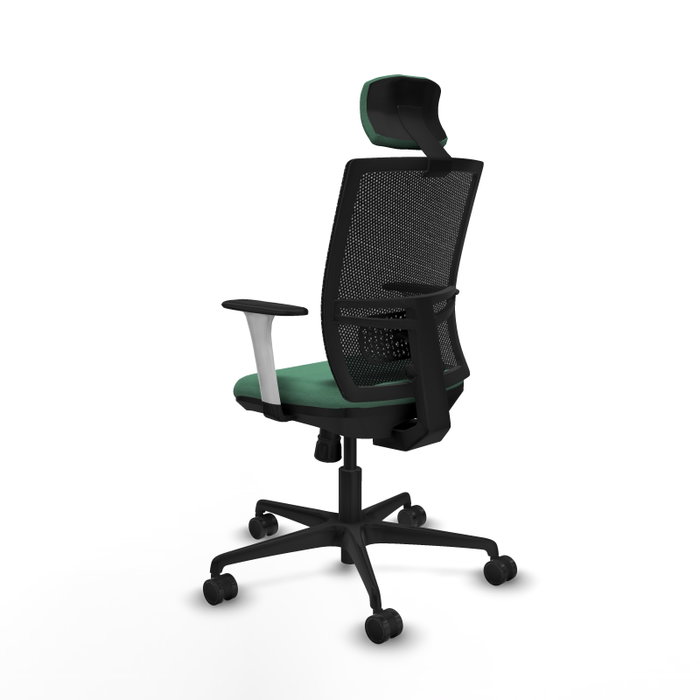 PIQUERAS Y CRESPO Silla de oficina Yunquera Verde esmeralda con mecanismo Sincro