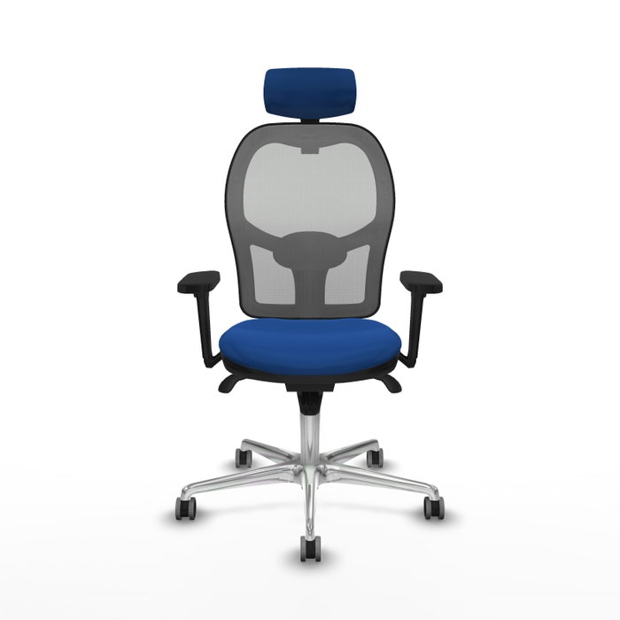 PIQUERAS Y CRESPO Silla de oficina Jorquera con Mecanismo Sincro, Azul y Gris