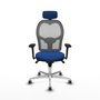 PIQUERAS Y CRESPO Silla de oficina Jorquera con Mecanismo Sincro, Azul y Gris