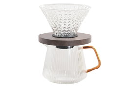 DKD Home Decor Cafetera de Vertido en Borosilicato 450ml
