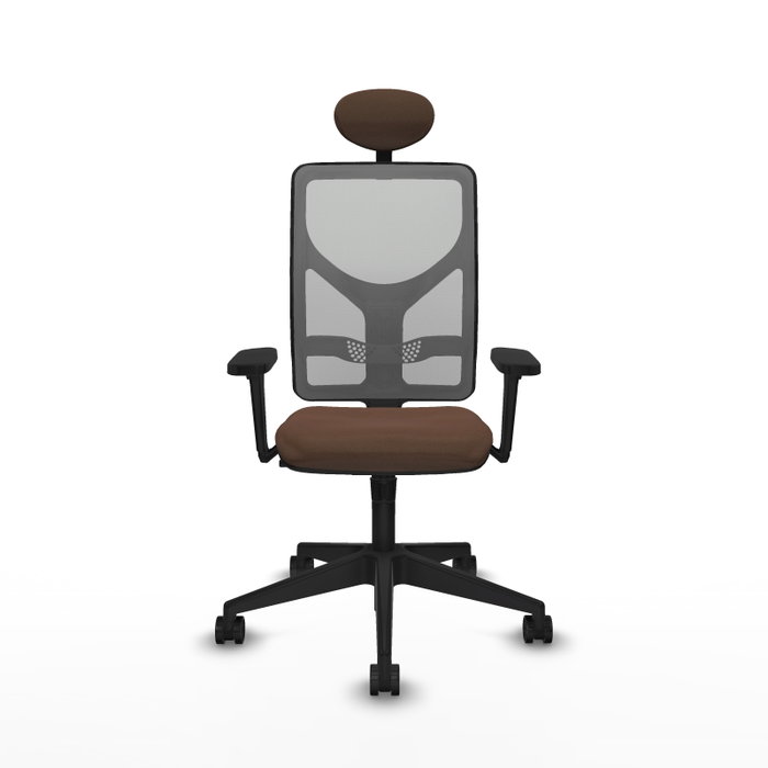 PIQUERAS Y CRESPO Silla de oficina Motilla con Mecanismo Sincro, Tela Marrón y Malla Gris PIQUERAS Y CRESPO Silla de oficina Motilla con Mecanismo Sincro, Tela Marrón y Malla Gris