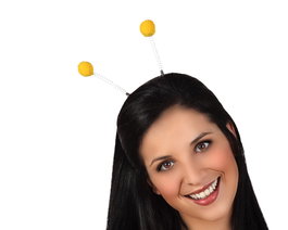 Diadema Con Antenas De Abeja Amarillas Para Mujer Adulta