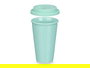 Vessia Vaso Tapa Silicona Menta 360 ml Porcelana con Tapa de Silicona 9.8 x 15 x 9.8 cm (Set de 12)