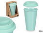 Vessia Vaso Tapa Silicona Menta 360 ml Porcelana con Tapa de Silicona 9.8 x 15 x 9.8 cm (Set de 12)