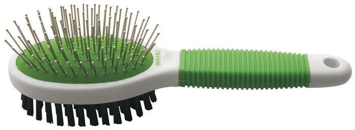 Wahl 858454-016 Cepillo de Pelo de Doble Cara para Mascotas con Agarre Cómodo y Suavizado de Pelaje