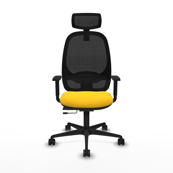 PIQUERAS Y CRESPO Silla de oficina Cilanco con mecanismo Sincro/Traslack Amarillo y Negro PIQUERAS Y CRESPO Silla de oficina Cilanco con mecanismo Sincro/Traslack Amarillo y Negro