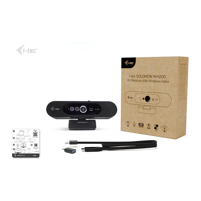 I-tec SOLOMON WH200 2K Webcam con Windows Hello