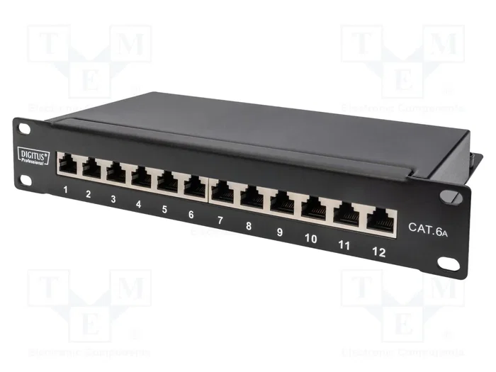 Digitus Patch Panel Cat.6A Apantallado 12 Puertos 10 pulgadas
