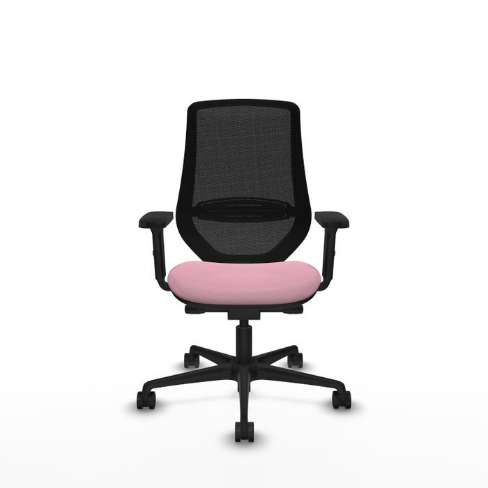 PIQUERAS Y CRESPO Silla de oficina Mardos con mecanismo Sincro/Traslack, Tela Rosa y Malla Negra PIQUERAS Y CRESPO Silla de oficina Mardos con mecanismo Sincro/Traslack, Tela Rosa y Malla Negra