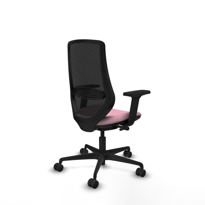 PIQUERAS Y CRESPO Silla de oficina Mardos con mecanismo Sincro/Traslack, Tela Rosa y Malla Negra PIQUERAS Y CRESPO Silla de oficina Mardos con mecanismo Sincro/Traslack, Tela Rosa y Malla Negra