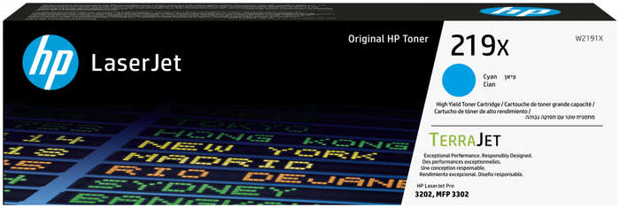 HP 219X Cartucho de Tóner Original Cian Alta Capacidad