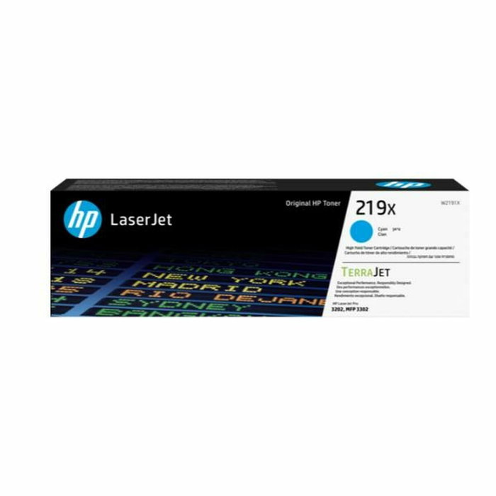 HP 219X Cartucho de Tóner Original Cian Alta Capacidad